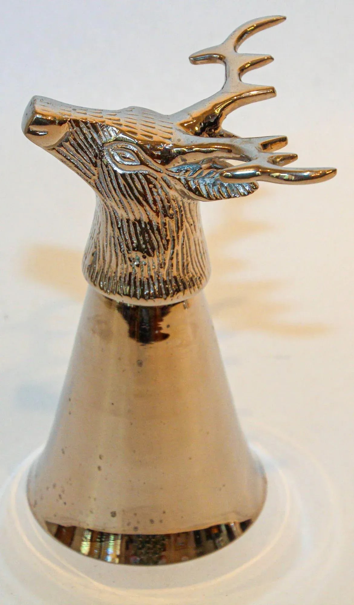 Stag Elk Silver Stirrup Cup Goblet Hunting Equestrian Barware Decor - 4