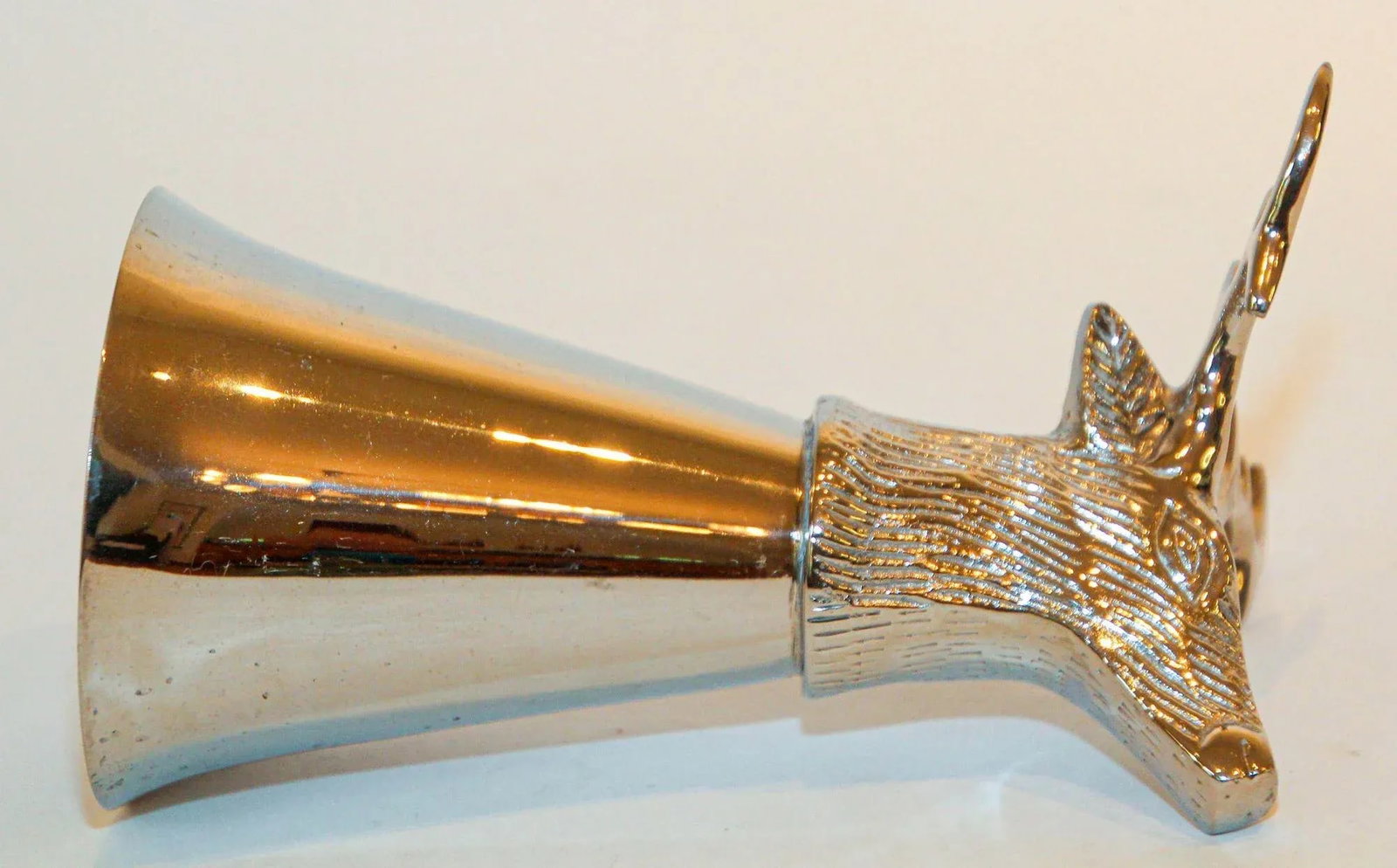 Stag Elk Silver Stirrup Cup Goblet Hunting Equestrian Barware Decor - 6