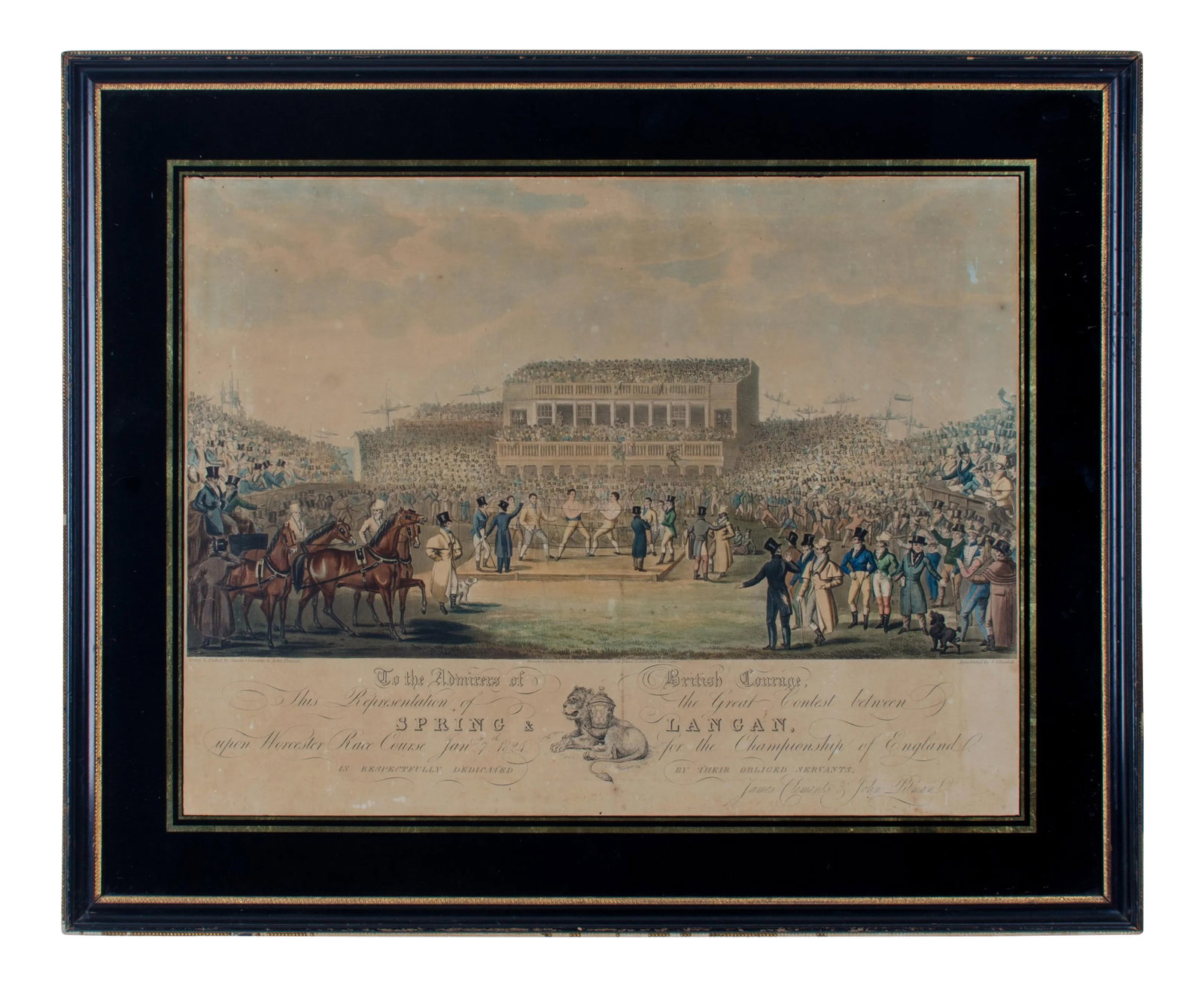 19th Century English Boxing Scene Aquatint Etching Print by Clements & Pitman (1 of 10)
