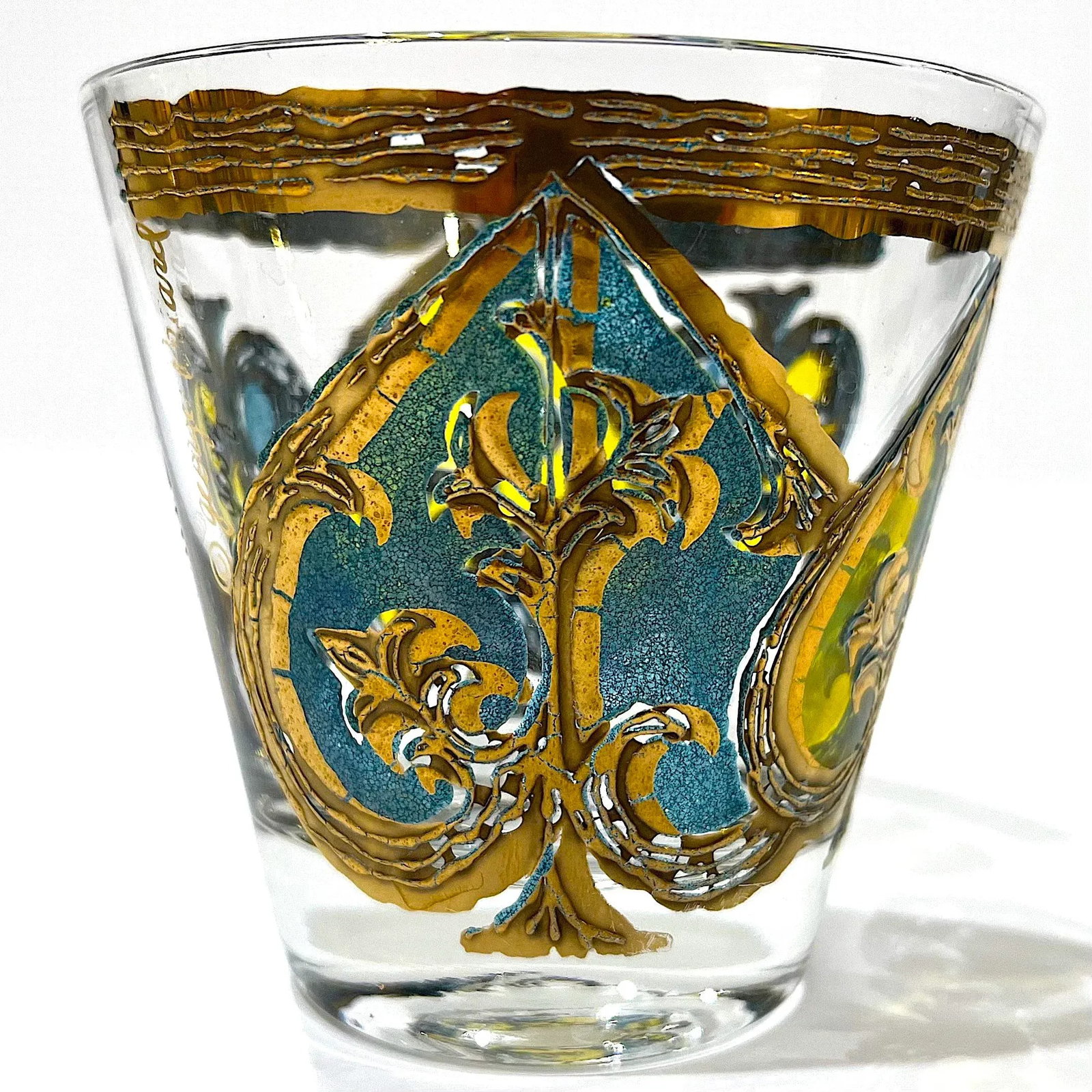 Mid 20th Century Georges Briard "Spades" Double Shot Old Fashioned Glasses - Set 6 - 3