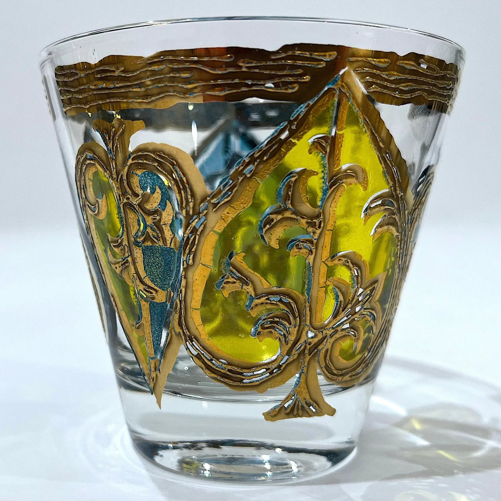 Mid 20th Century Georges Briard "Spades" Double Shot Old Fashioned Glasses - Set 6 - 4