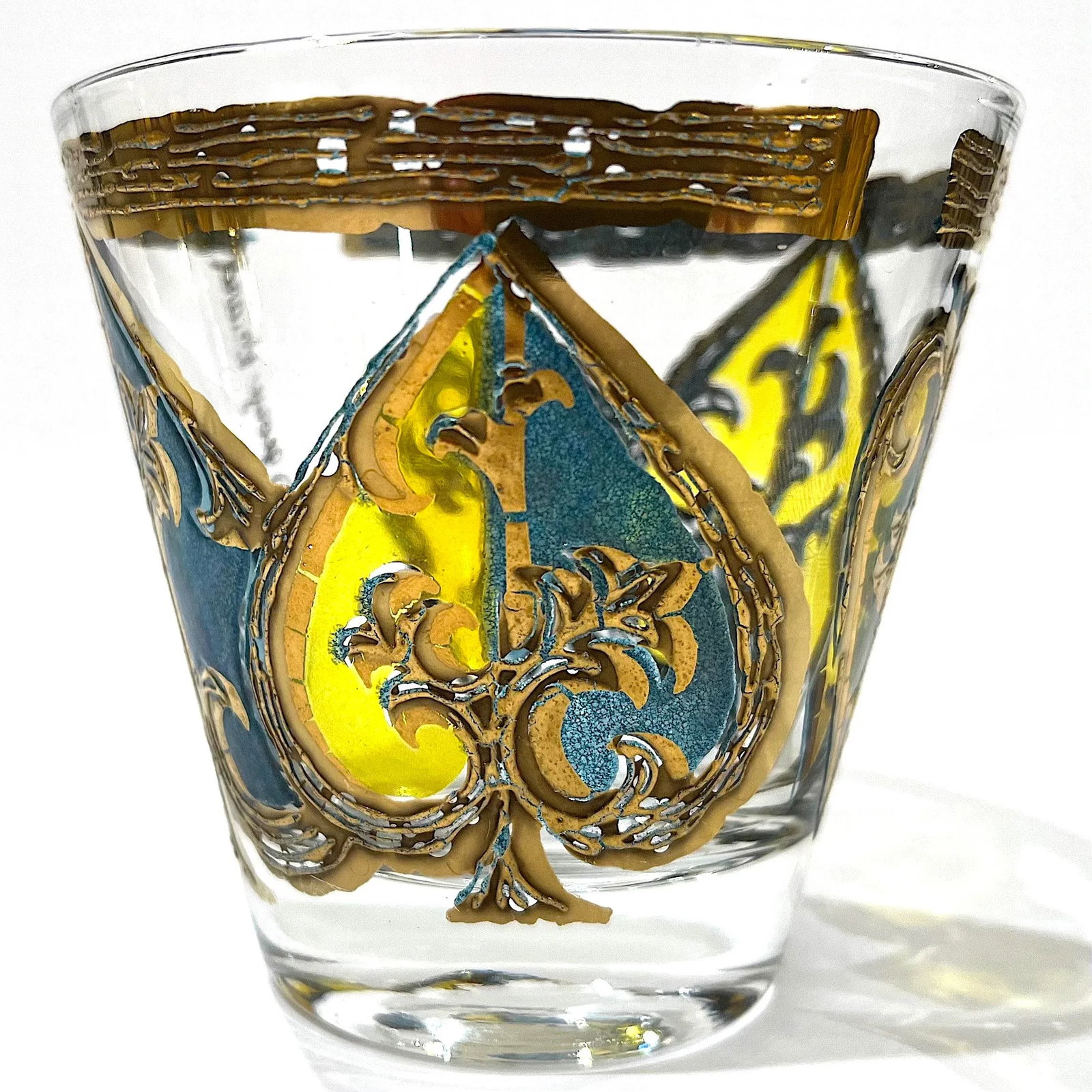 Mid 20th Century Georges Briard "Spades" Double Shot Old Fashioned Glasses - Set 6 - 5