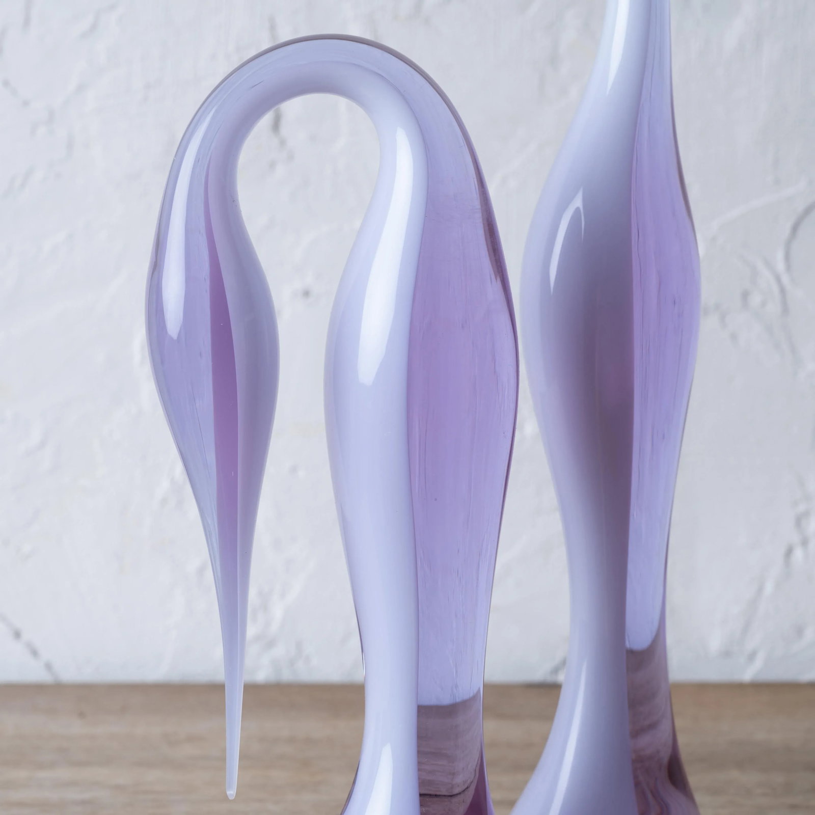 Renato AnatrÃ Murano Alexandrite Glass Birds - a Pair - 2