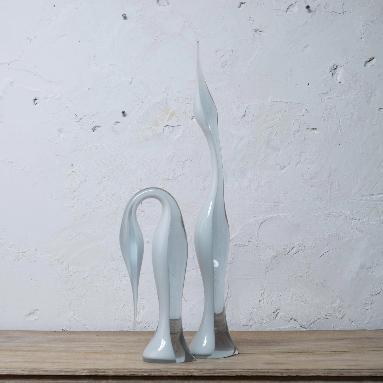 Renato AnatrÃ Murano Alexandrite Glass Birds - a Pair - 4
