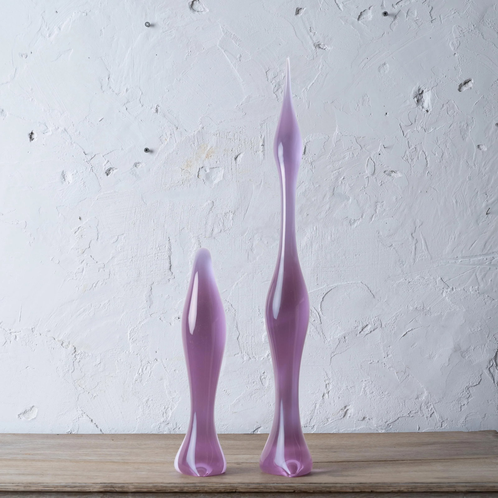 Renato AnatrÃ Murano Alexandrite Glass Birds - a Pair - 5