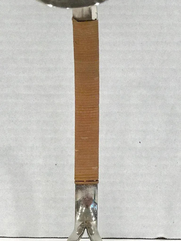 1960s Carl Aubâˆšâˆ‚ck Style Silver Plated and Reed Wine Bottle Caddy - 6