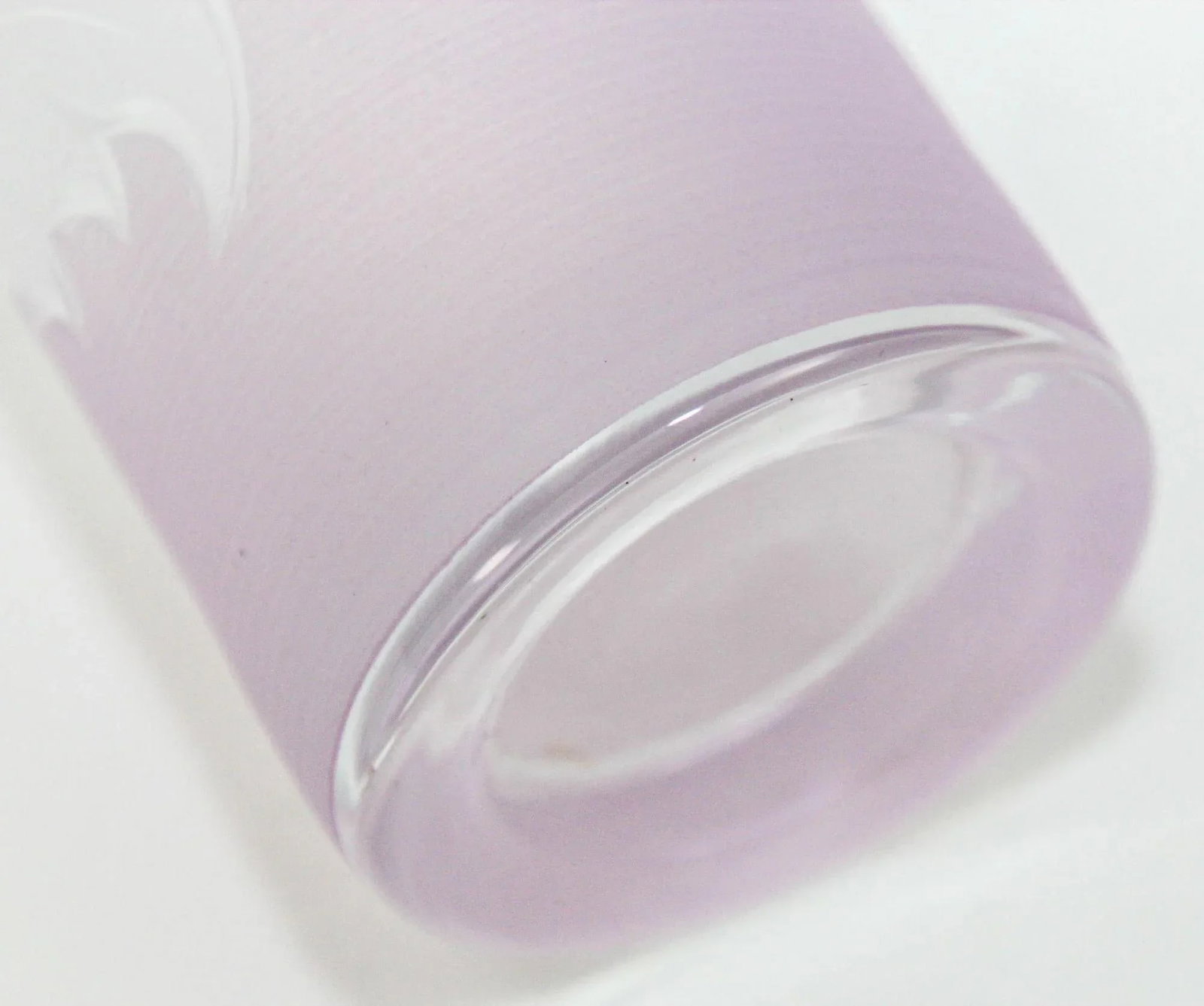Vintage Etched Lily Highball Tumbler Glasses Lilac Bohemia C - 5