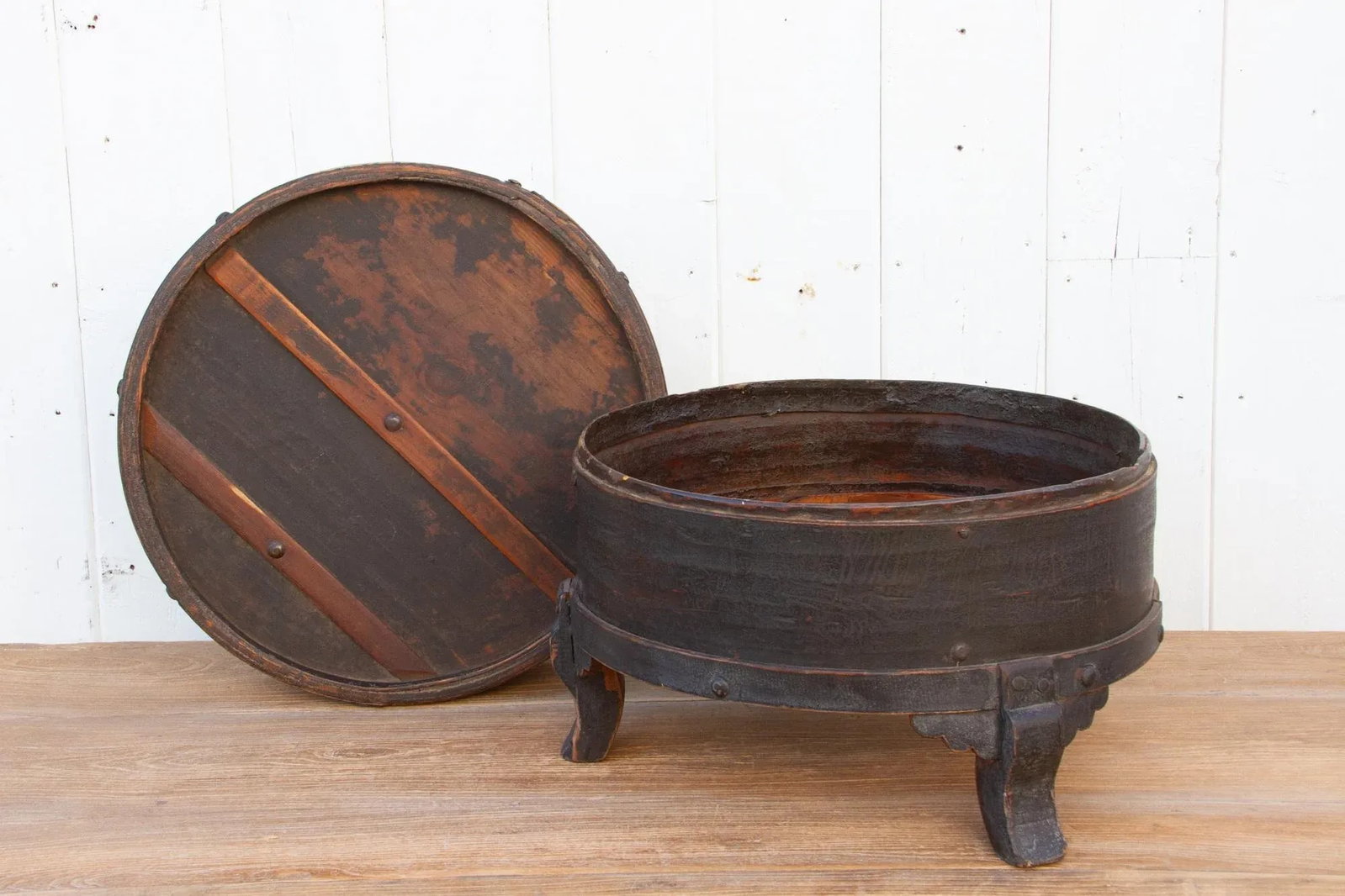 Rare Large Qing Dynasty Wood Box - 2