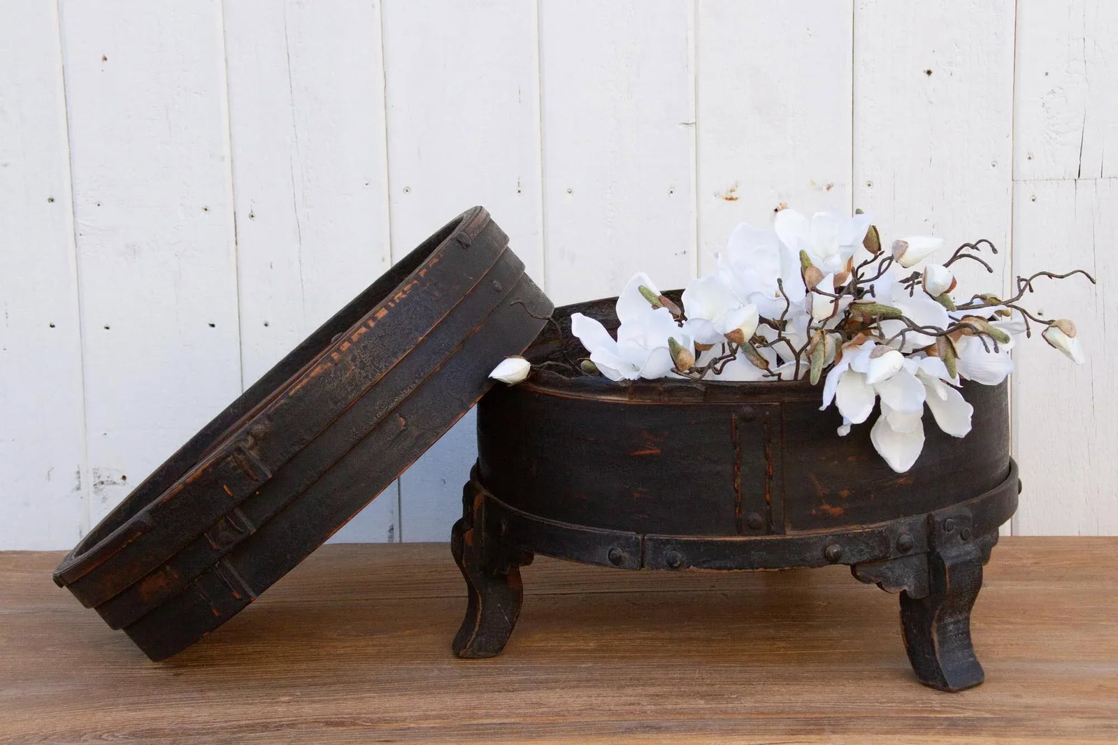 Rare Large Qing Dynasty Wood Box - 8