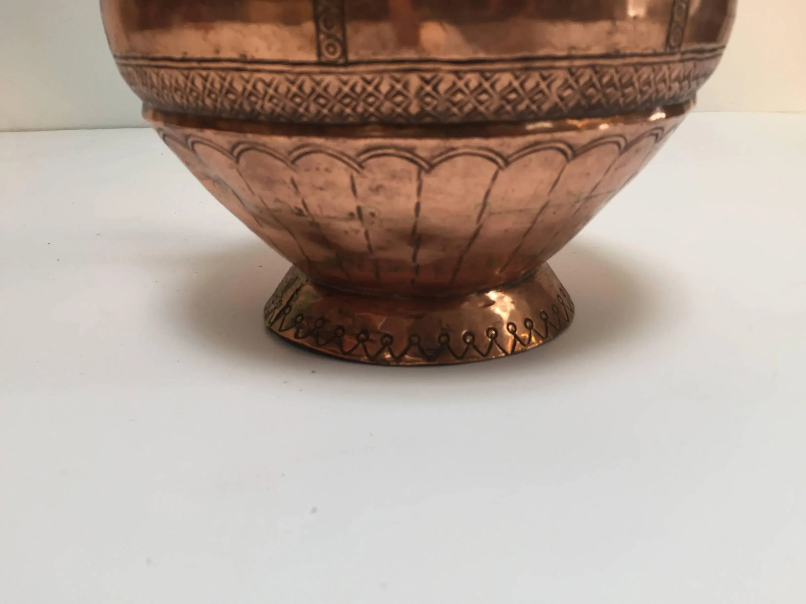 Antique Middle Eastern Islamic Turkish Ewer and Copper Basin - 9