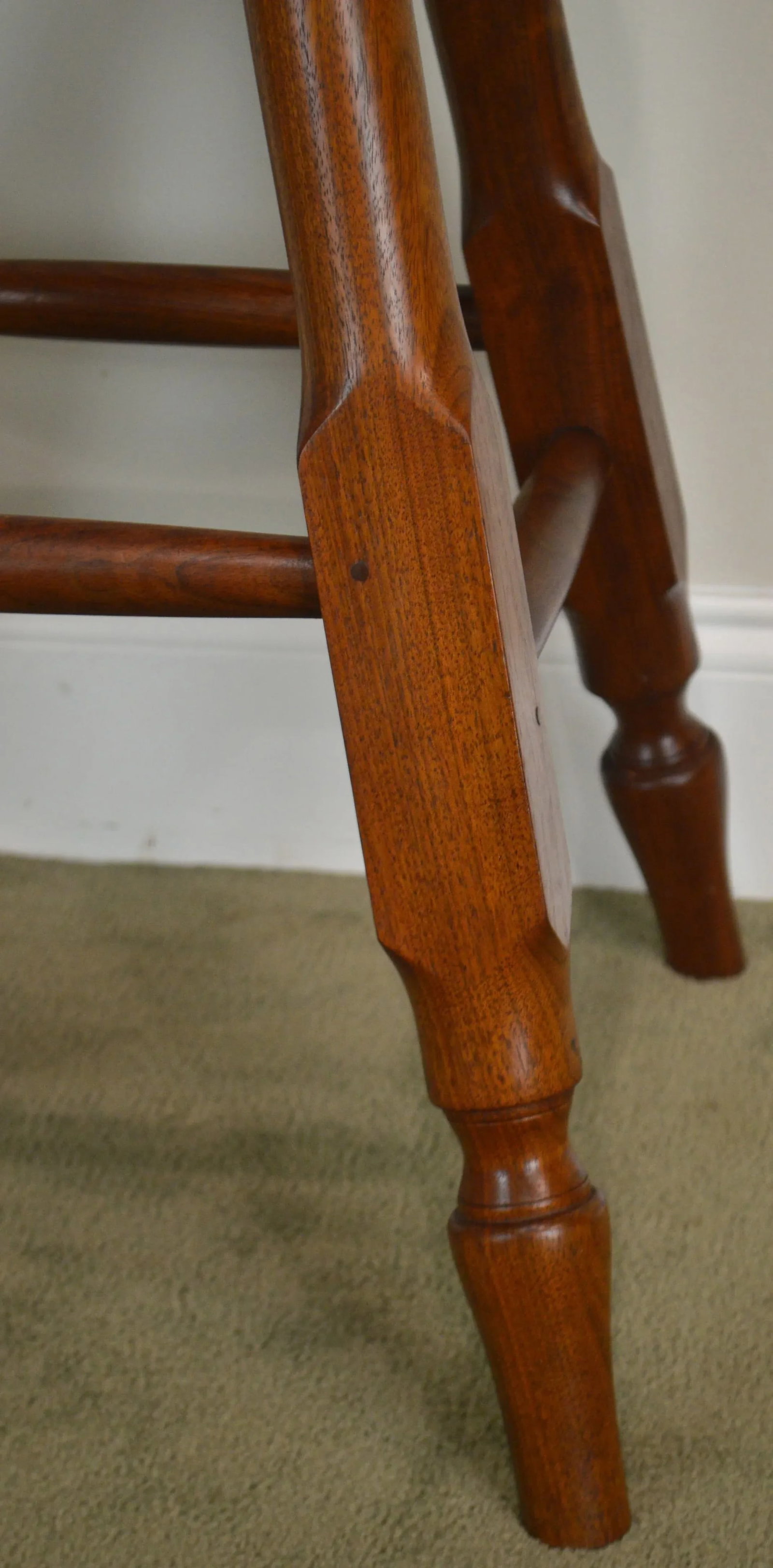 Wynnewood Woodworks Hand Crafted Solid Walnut Bar Stool - 11