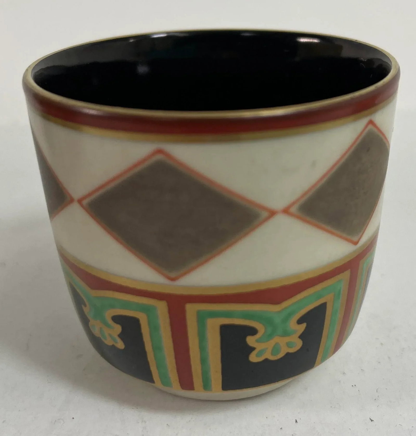 Kuniyaki Tea Bowls and Tray Set After Nonomura Ninsei Japan - 8