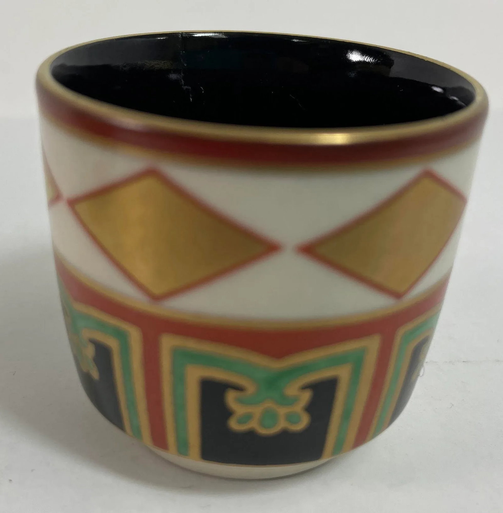 Kuniyaki Tea Bowls and Tray Set After Nonomura Ninsei Japan - 9