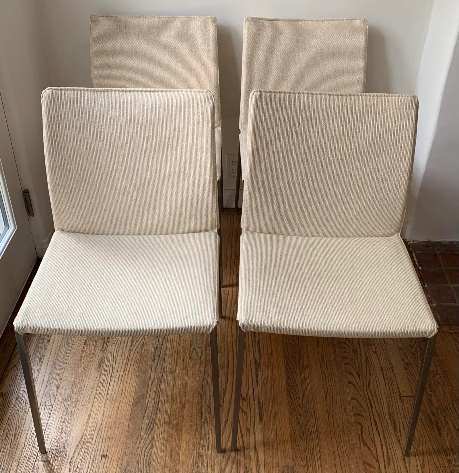 1990s Solid Aluminum Frame Dining Side Chairs, Set of 4 - 2