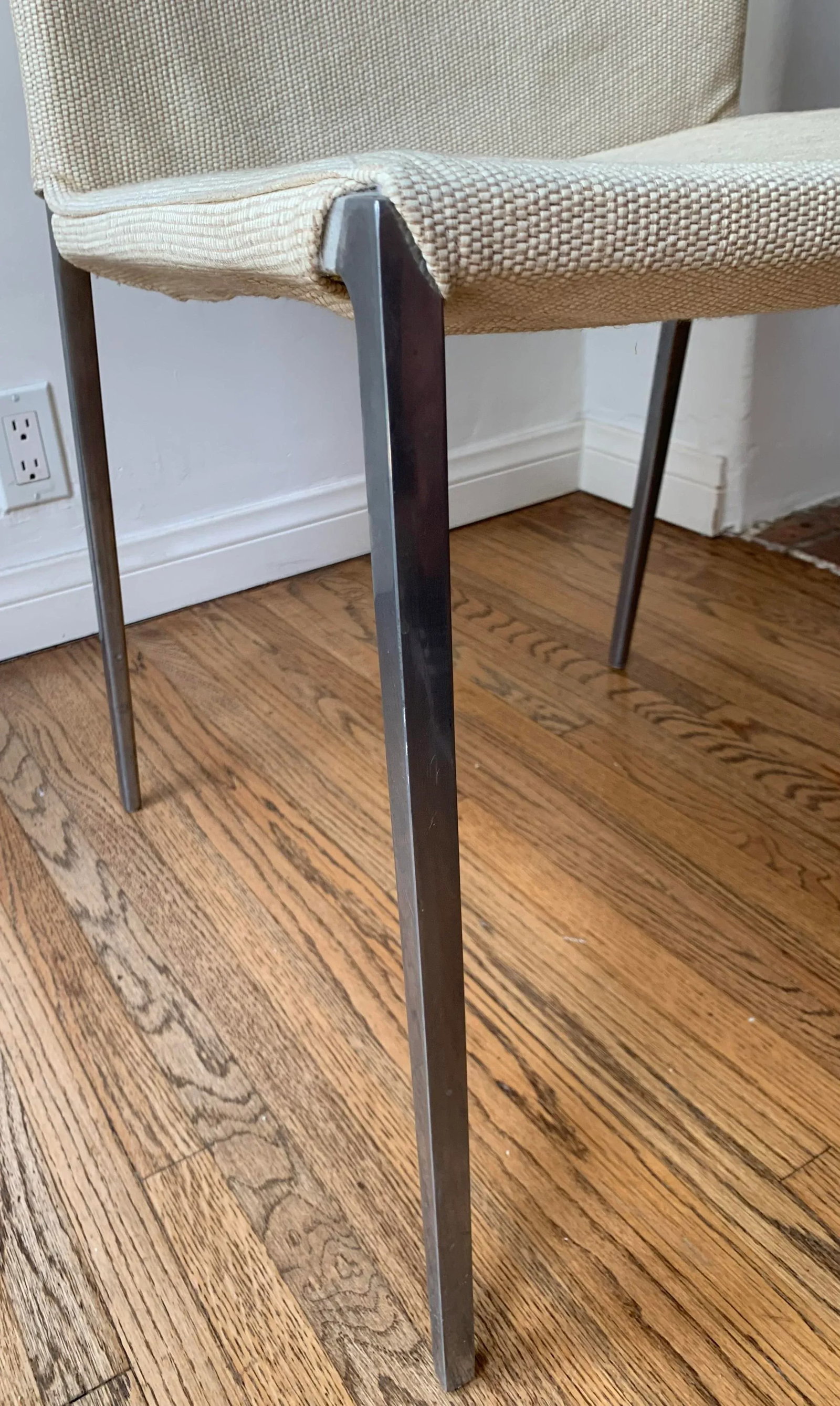 1990s Solid Aluminum Frame Dining Side Chairs, Set of 4 - 8