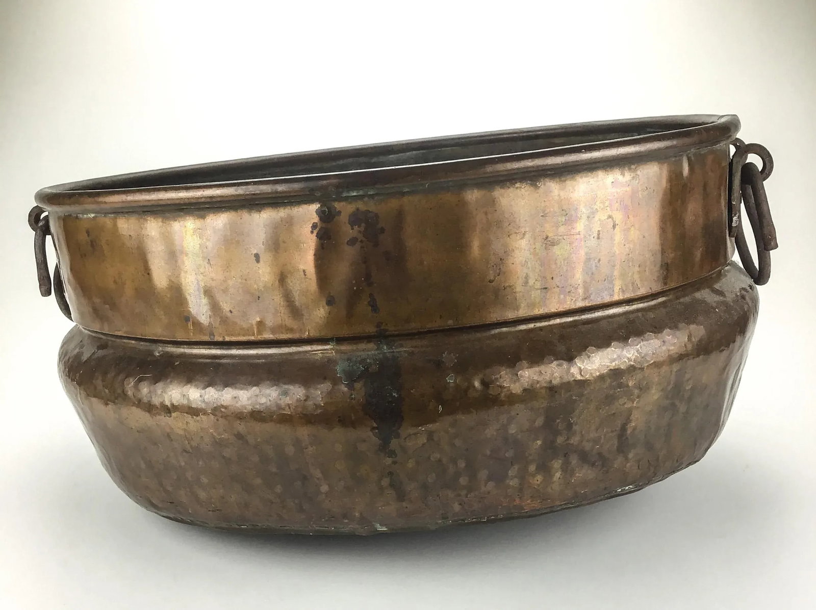 Massive Antique Brass Planter Pot Storage - 8