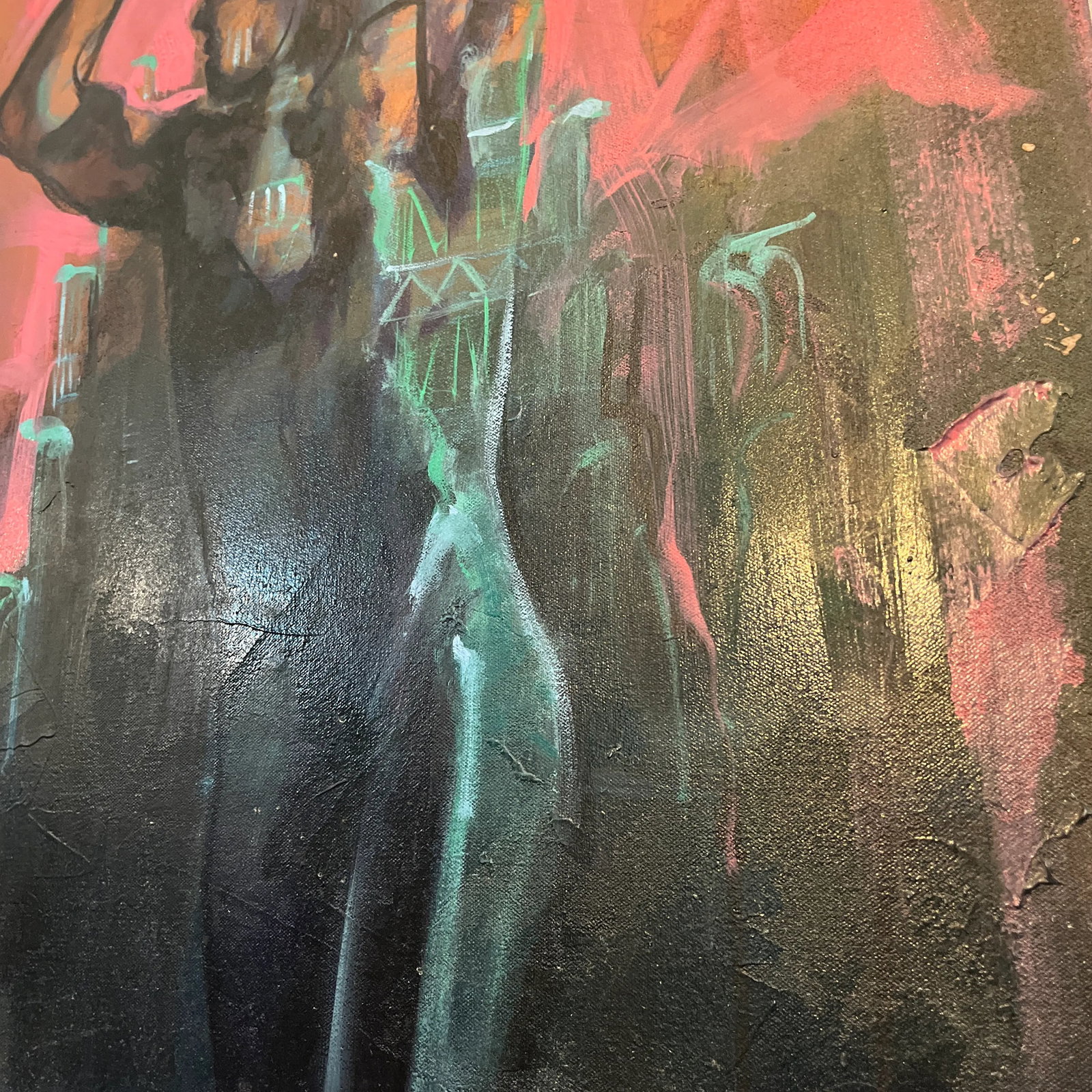 1990s Robert Mango, Untitled (Figural Composition) Painting - 5