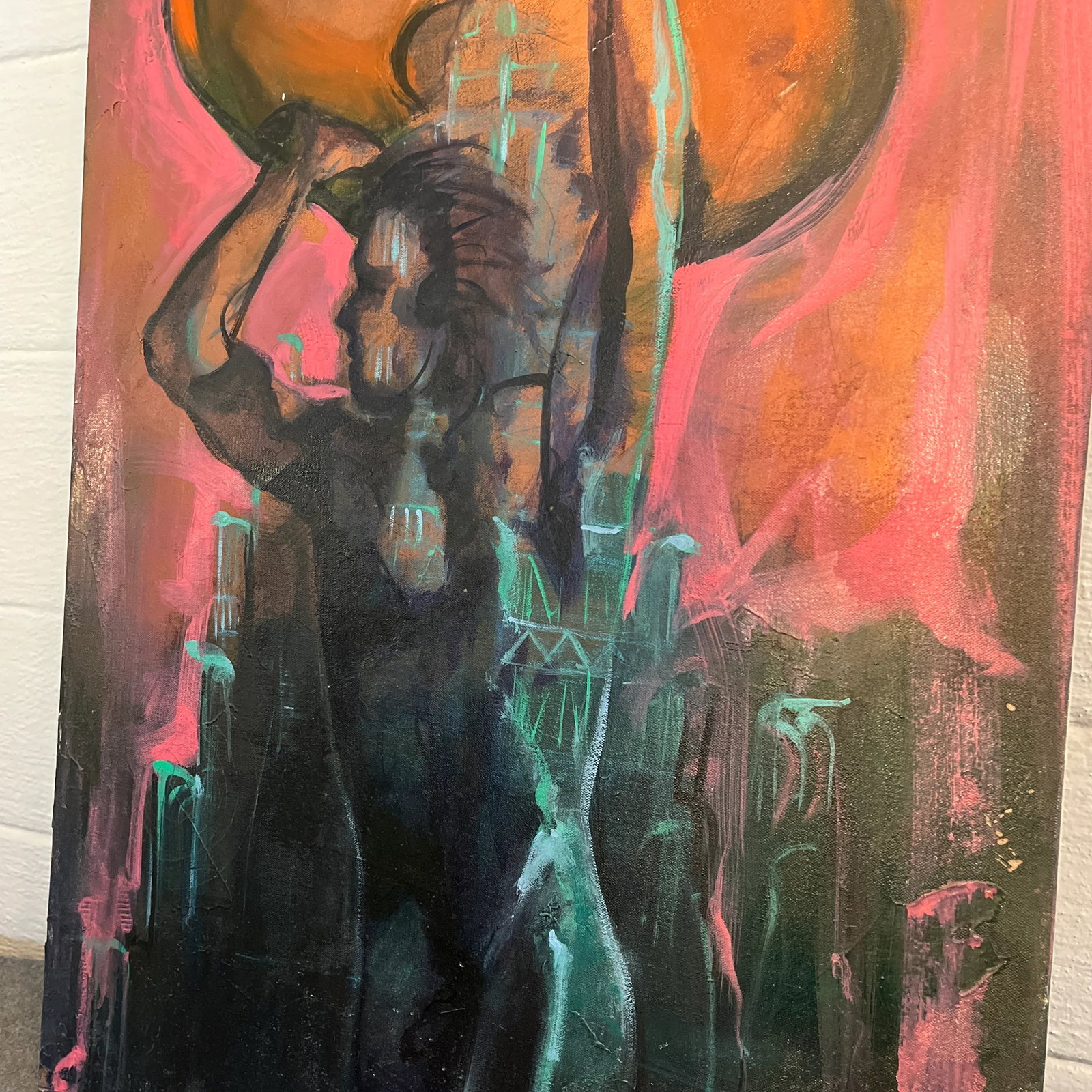 1990s Robert Mango, Untitled (Figural Composition) Painting - 6