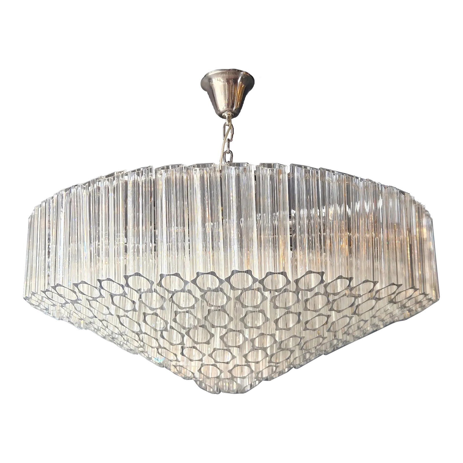 Modern Ceiling Chandelier With Prisms Crystal Chandelier Cone Shape (1 of 12)