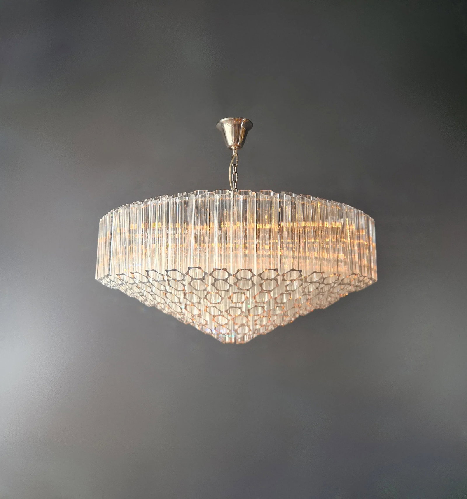 Modern Ceiling Chandelier With Prisms Crystal Chandelier Cone Shape - 4