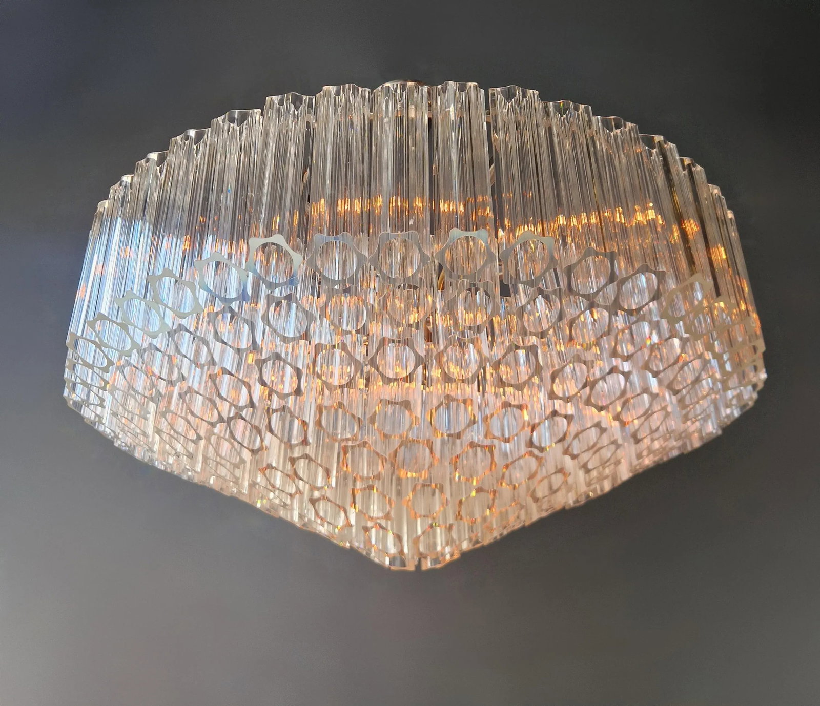 Modern Ceiling Chandelier With Prisms Crystal Chandelier Cone Shape - 6