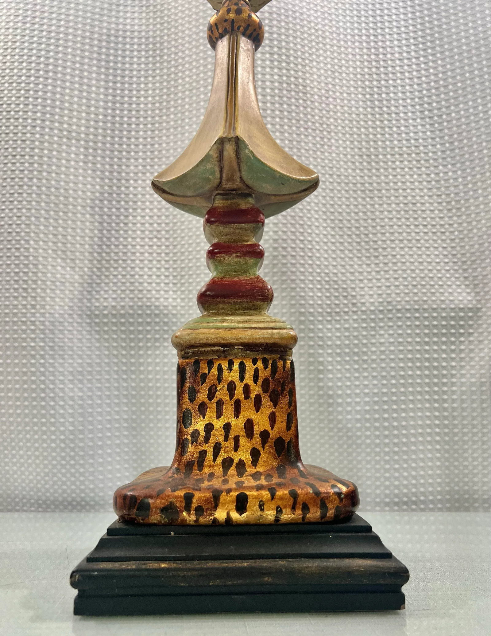 Vintage John Richard Pagoda Style Column Table Lamp - Unique Home Decor Accent Sales Pitch - 4