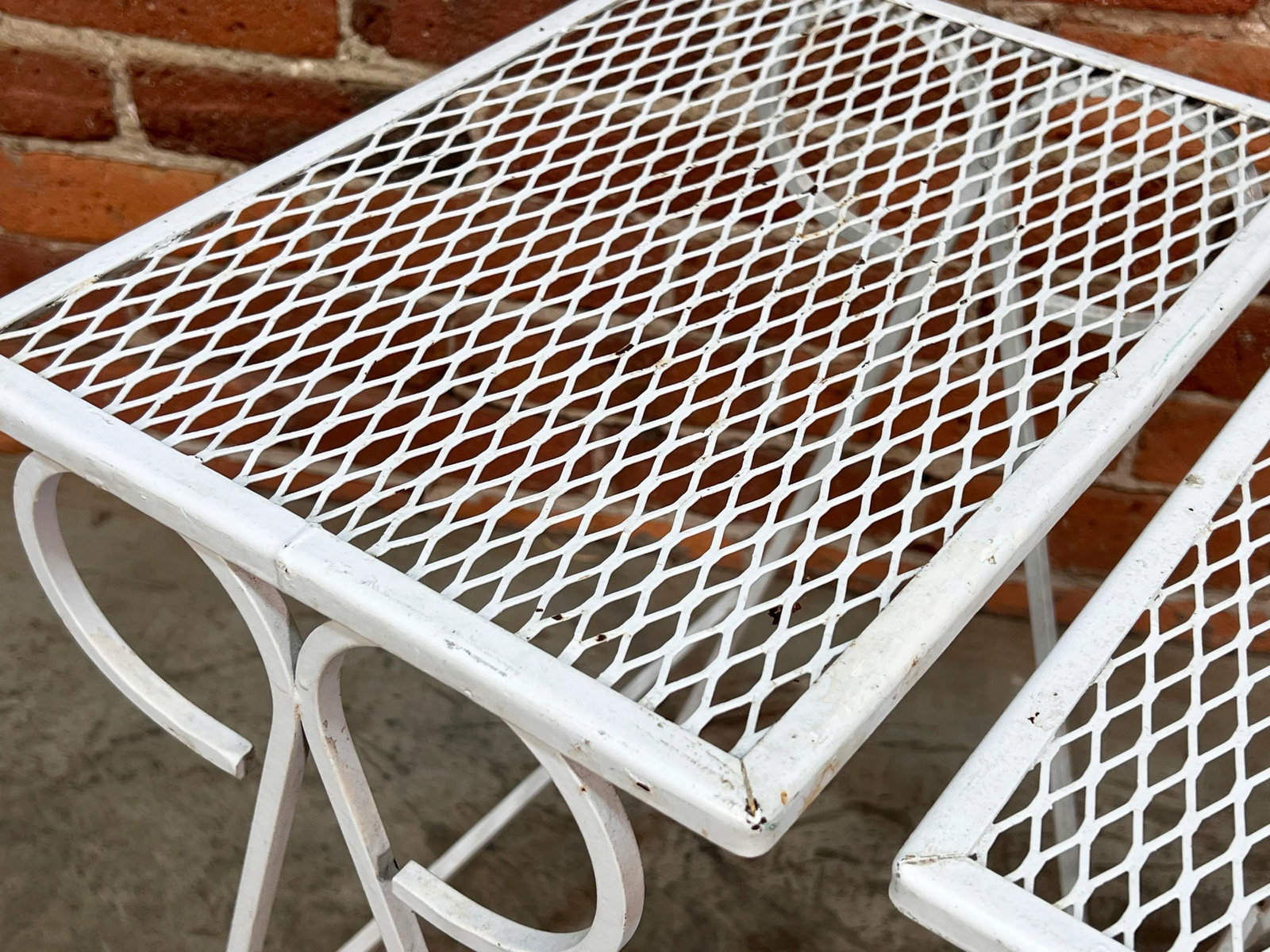 Vintage Mid Century Modern Salterini Wrought Iron Nesting Tables - Set of 3 - 5
