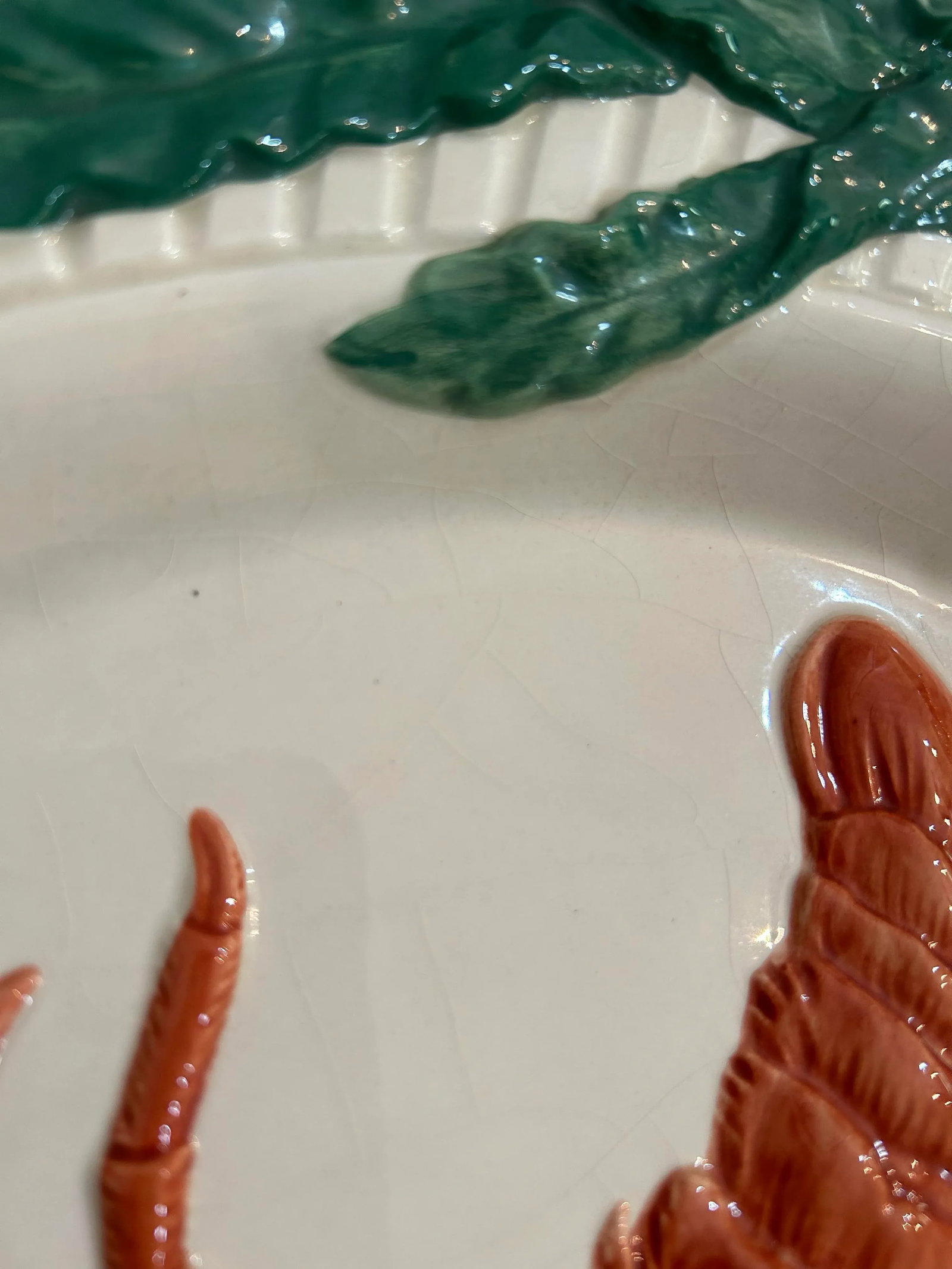 1992 Fitz and Floyd "Fish Market" 20" Trompe l"˜Oeil Lobster Serving Platter - 10