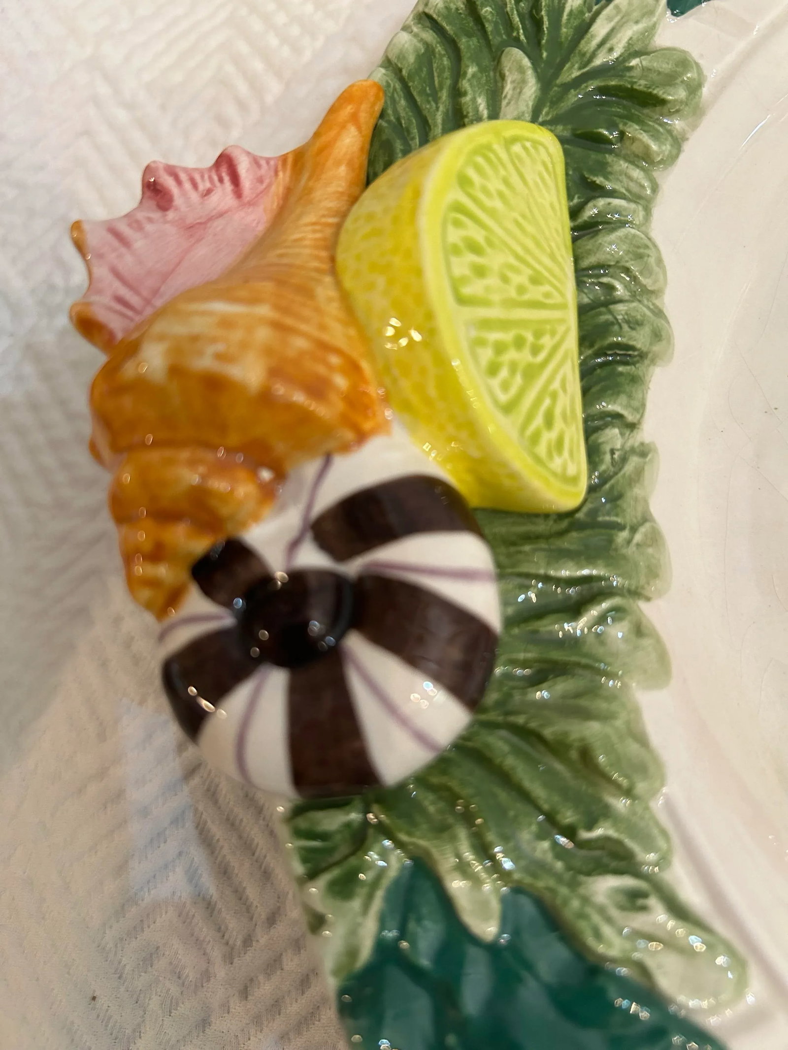 1992 Fitz and Floyd "Fish Market" 20" Trompe l"˜Oeil Lobster Serving Platter - 3
