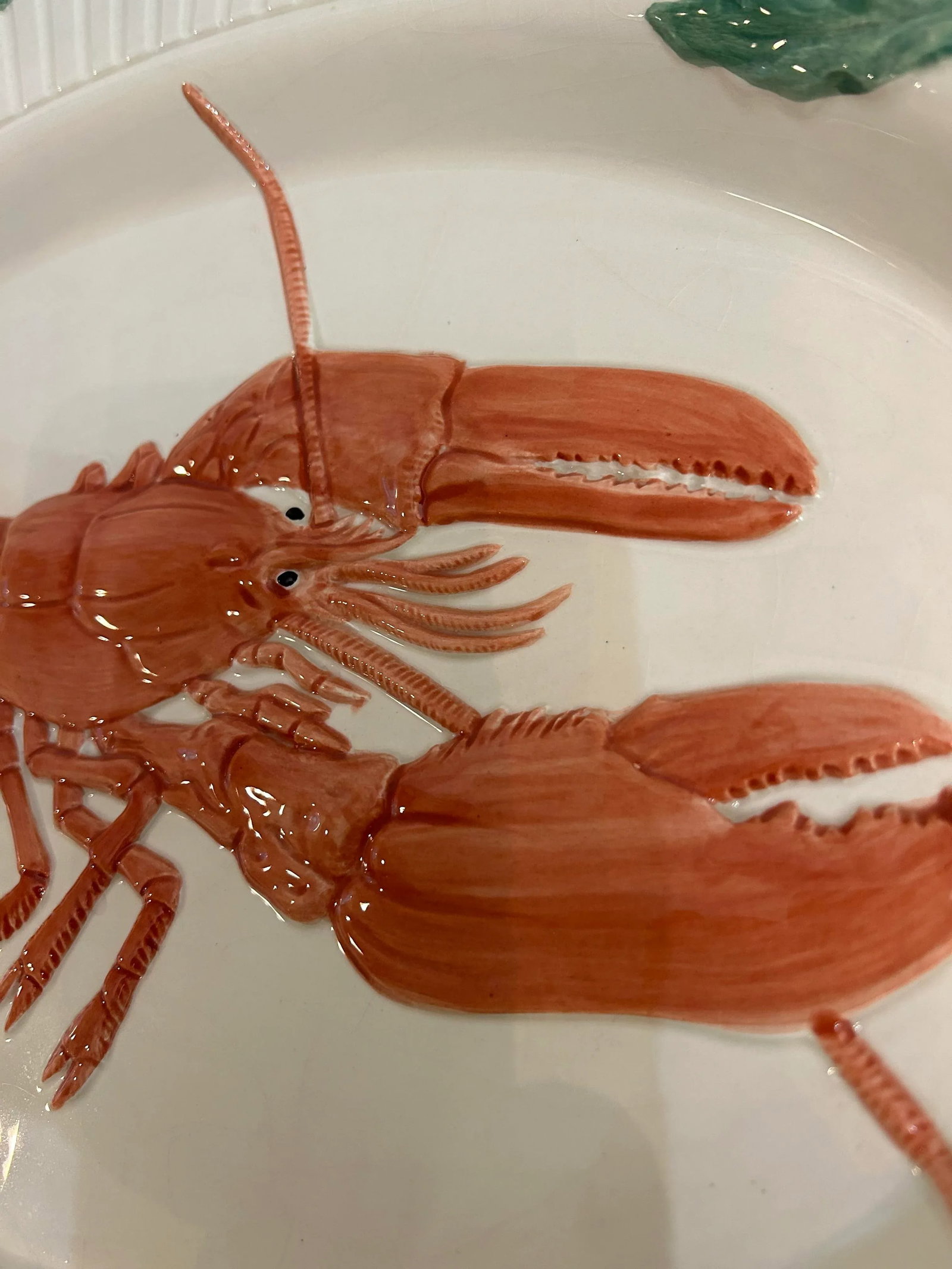 1992 Fitz and Floyd "Fish Market" 20" Trompe l"˜Oeil Lobster Serving Platter - 5