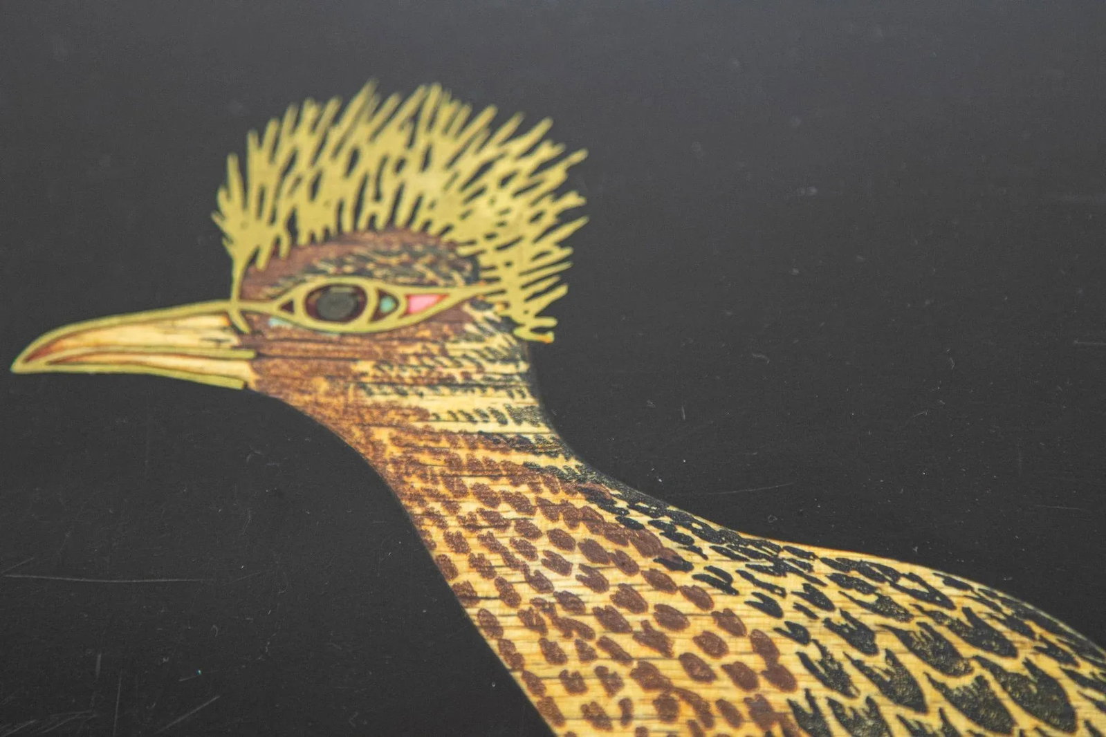 Couroc Roadrunner Bird Design Barware Vintage Serving Tray Circa 1960 - 5
