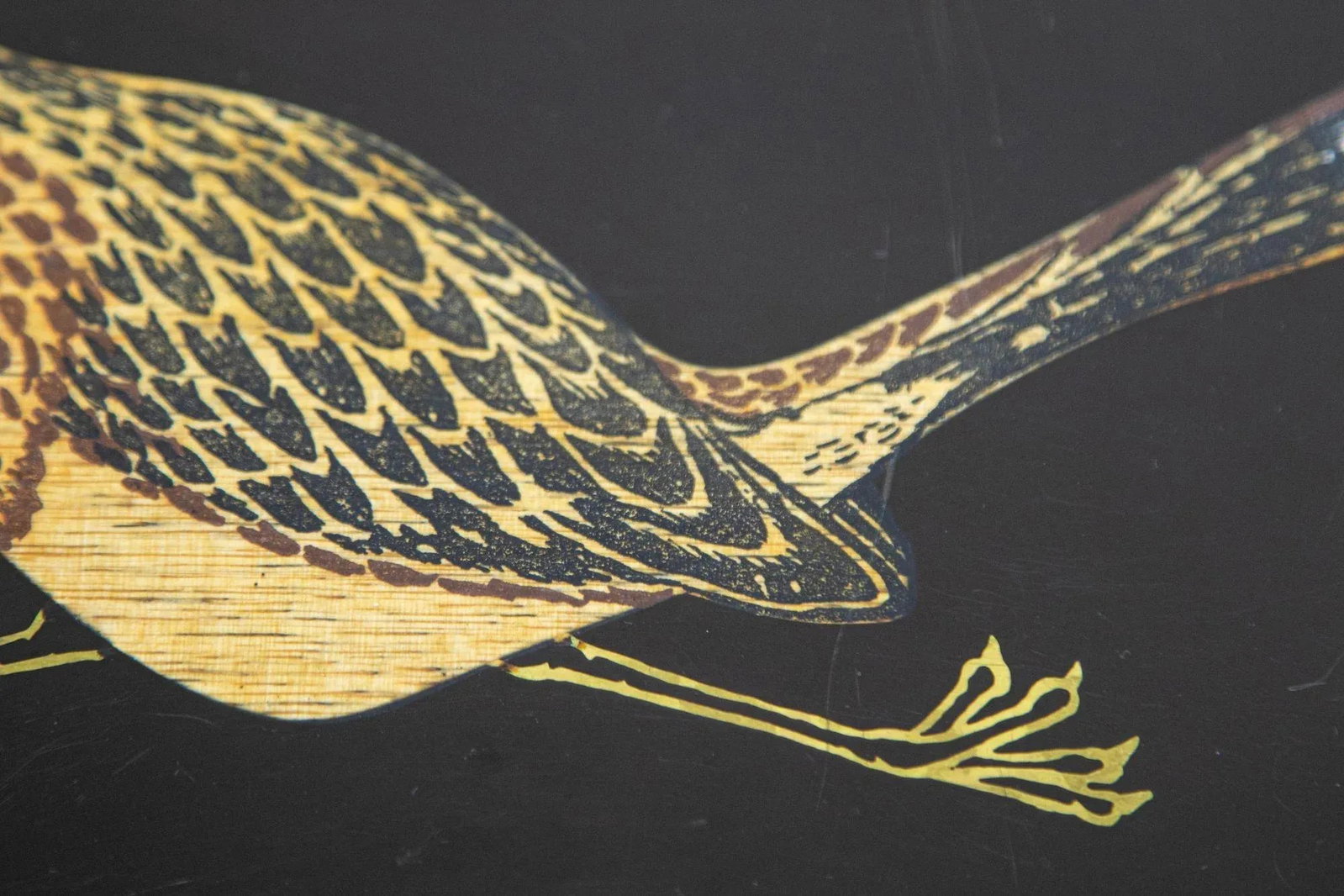 Couroc Roadrunner Bird Design Barware Vintage Serving Tray Circa 1960 - 6