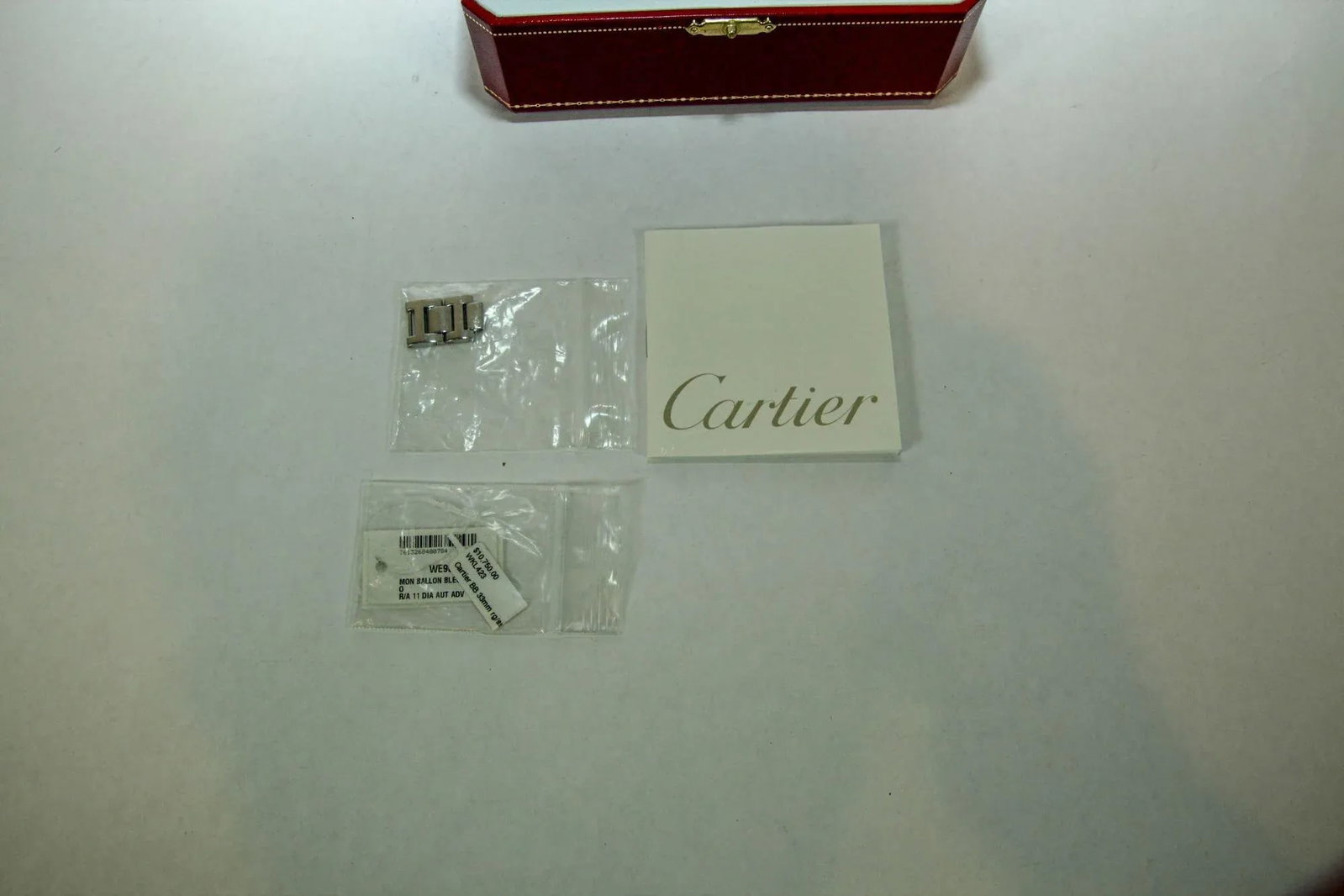 Cartier Jewelry Storage Watch Box in Red Leather Gilt Embossed - 11