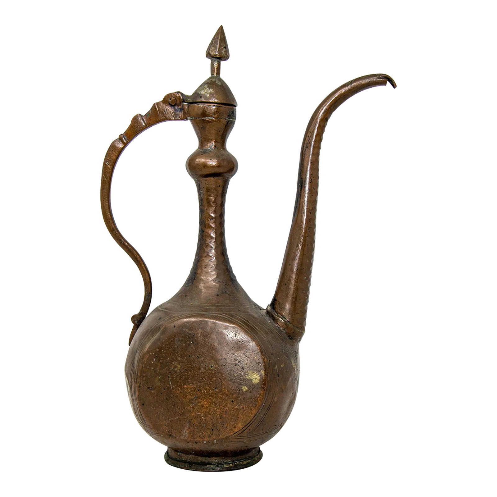 Antique Islamic Middle Eastern Qajar Persian Copper Ewer 19th Century (1 of 12)