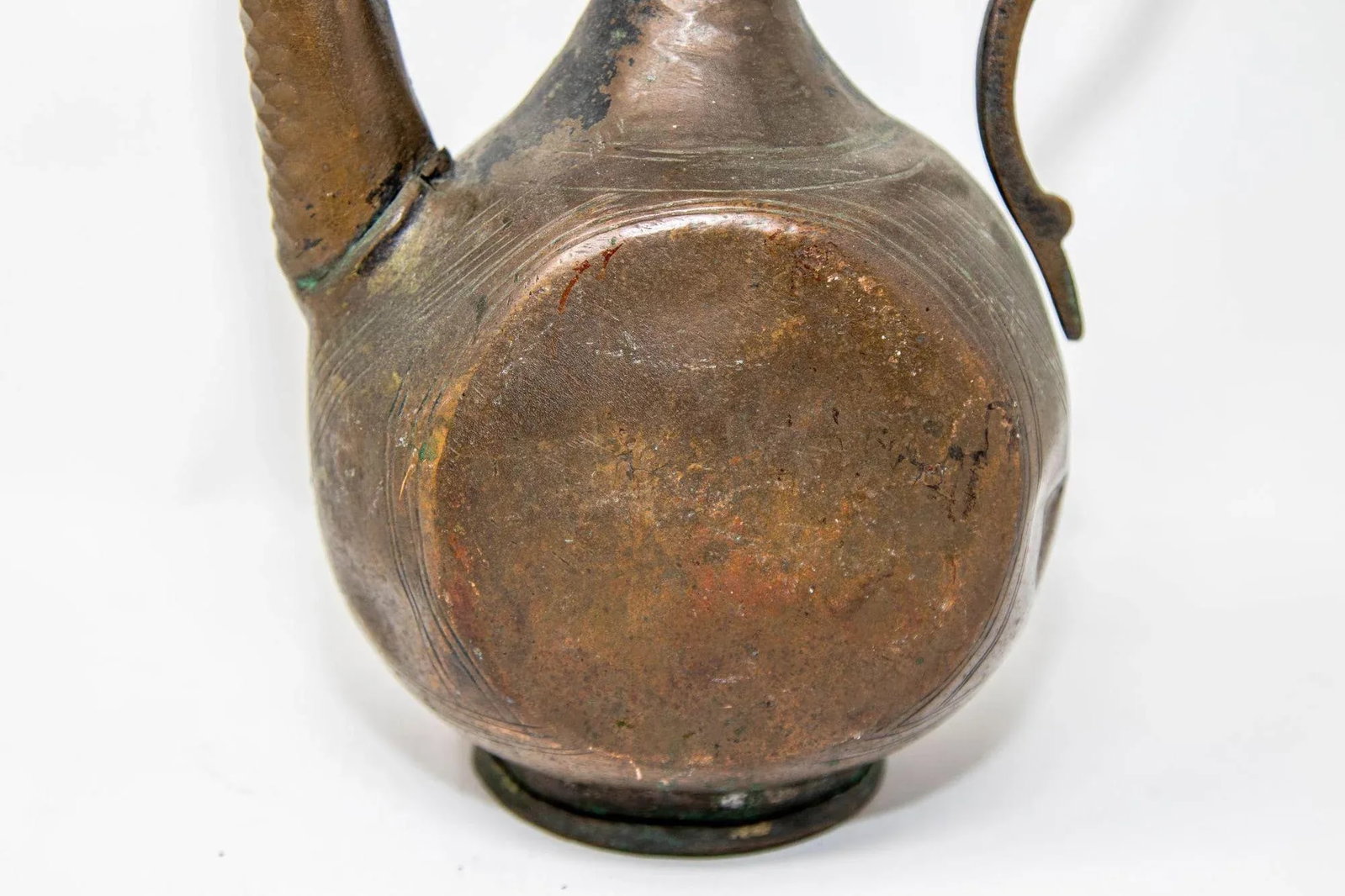 Antique Islamic Middle Eastern Qajar Persian Copper Ewer 19th Century - 4