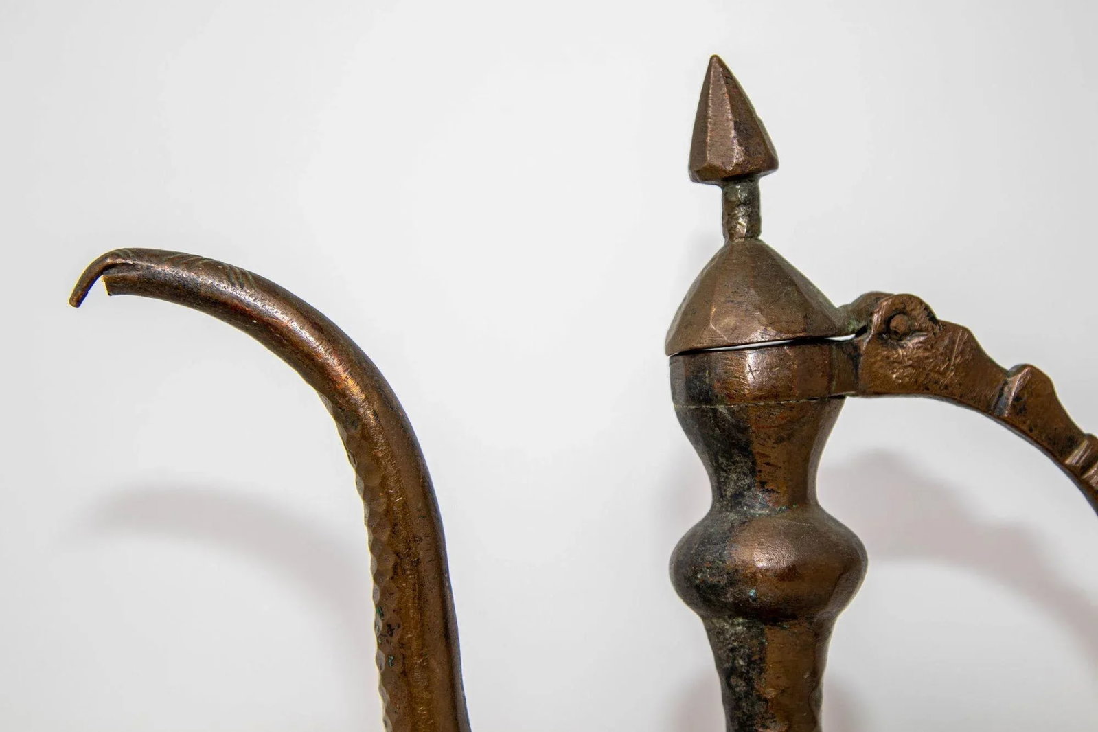 Antique Islamic Middle Eastern Qajar Persian Copper Ewer 19th Century - 5