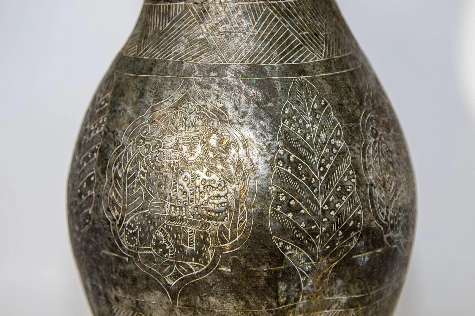 Islamic Tinned Copper Pitcher Middle Eastern Persian Antique 19th Century Ewer - 7
