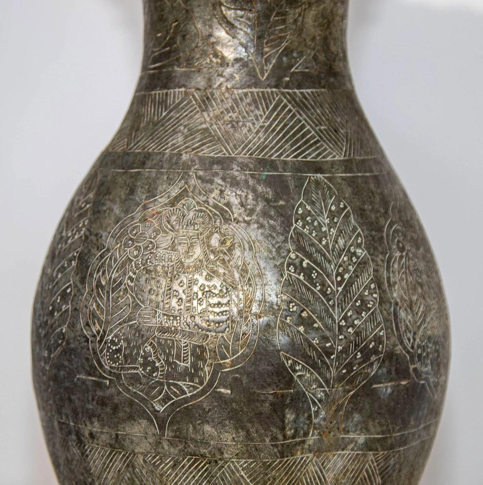 Islamic Tinned Copper Pitcher Middle Eastern Persian Antique 19th Century Ewer - 8