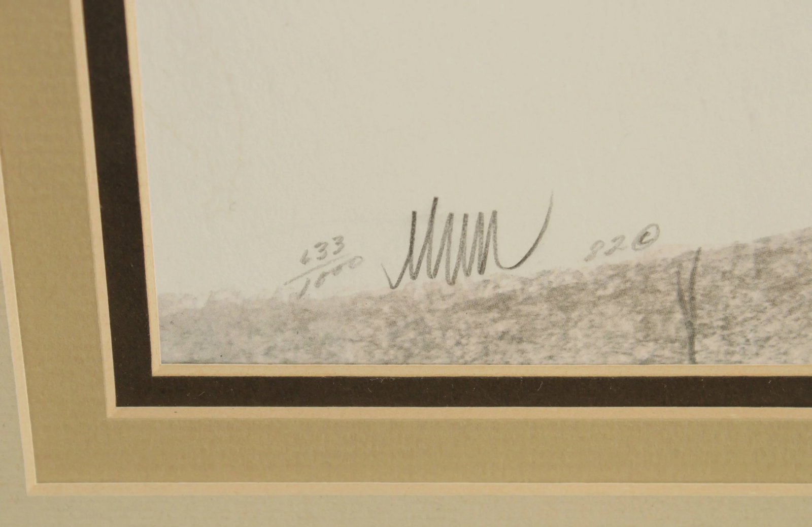 P. Buckley Moss Large Frame Signed Lithograph Winter Scene with Geese - 3