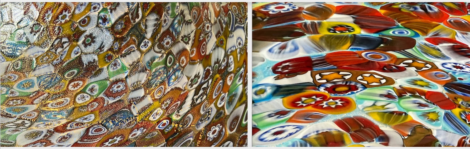 Royal Copenhagen Porcelain Little Mermaid and Venetian Millefiori Glass Centerpiece Bowl- a Set - 12