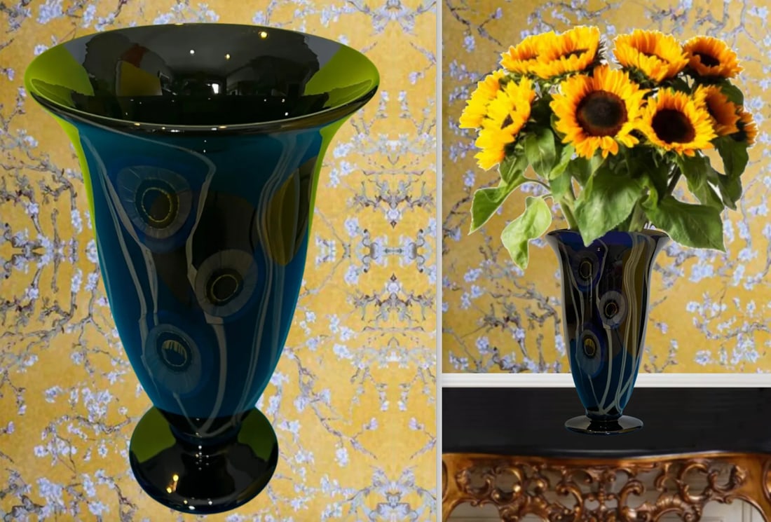 Art Glass Vase Sea Anemone - 11