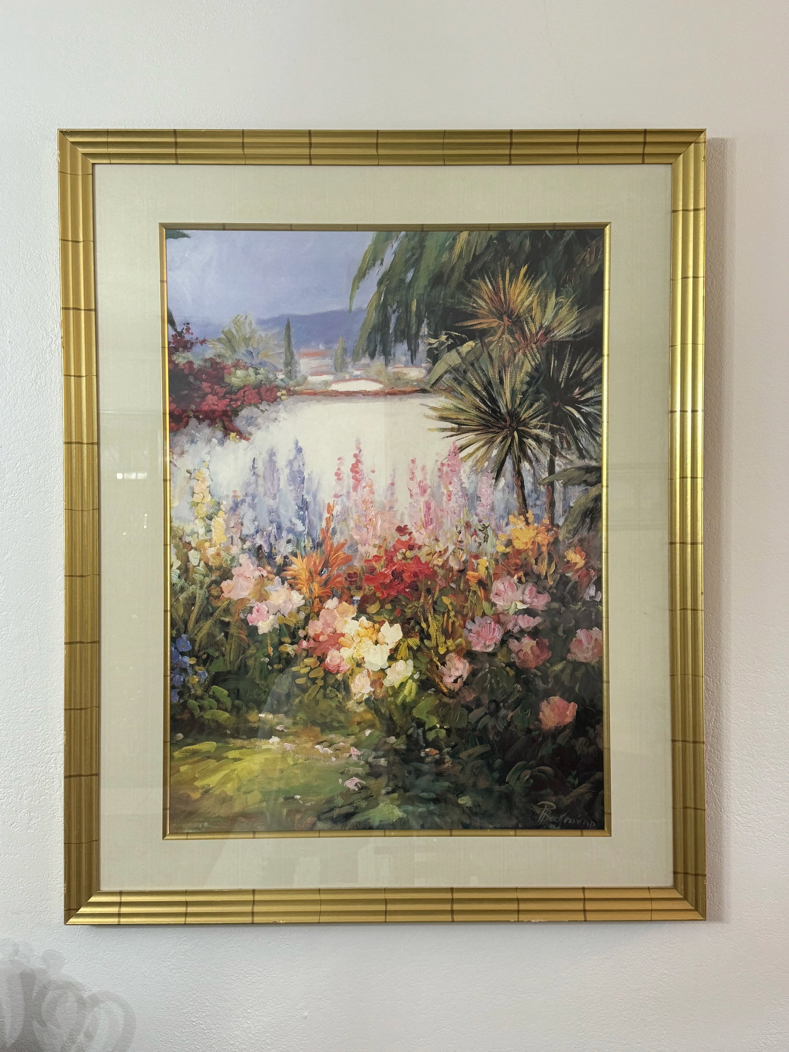 Mission Garden, Signed by Pete Beckmann, Acrylic on Canvas, Framed - 2