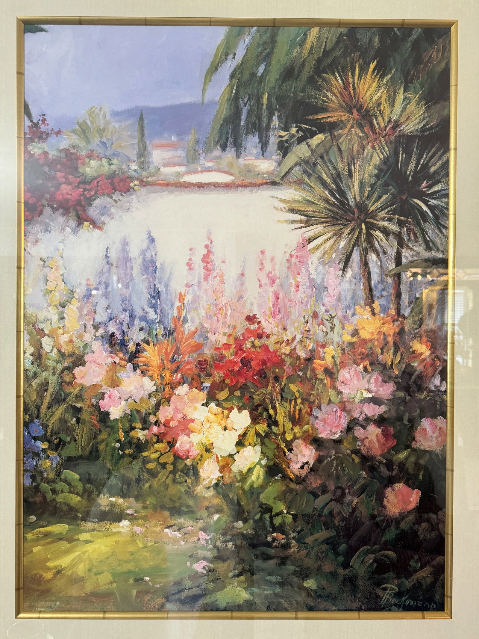Mission Garden, Signed by Pete Beckmann, Acrylic on Canvas, Framed - 4
