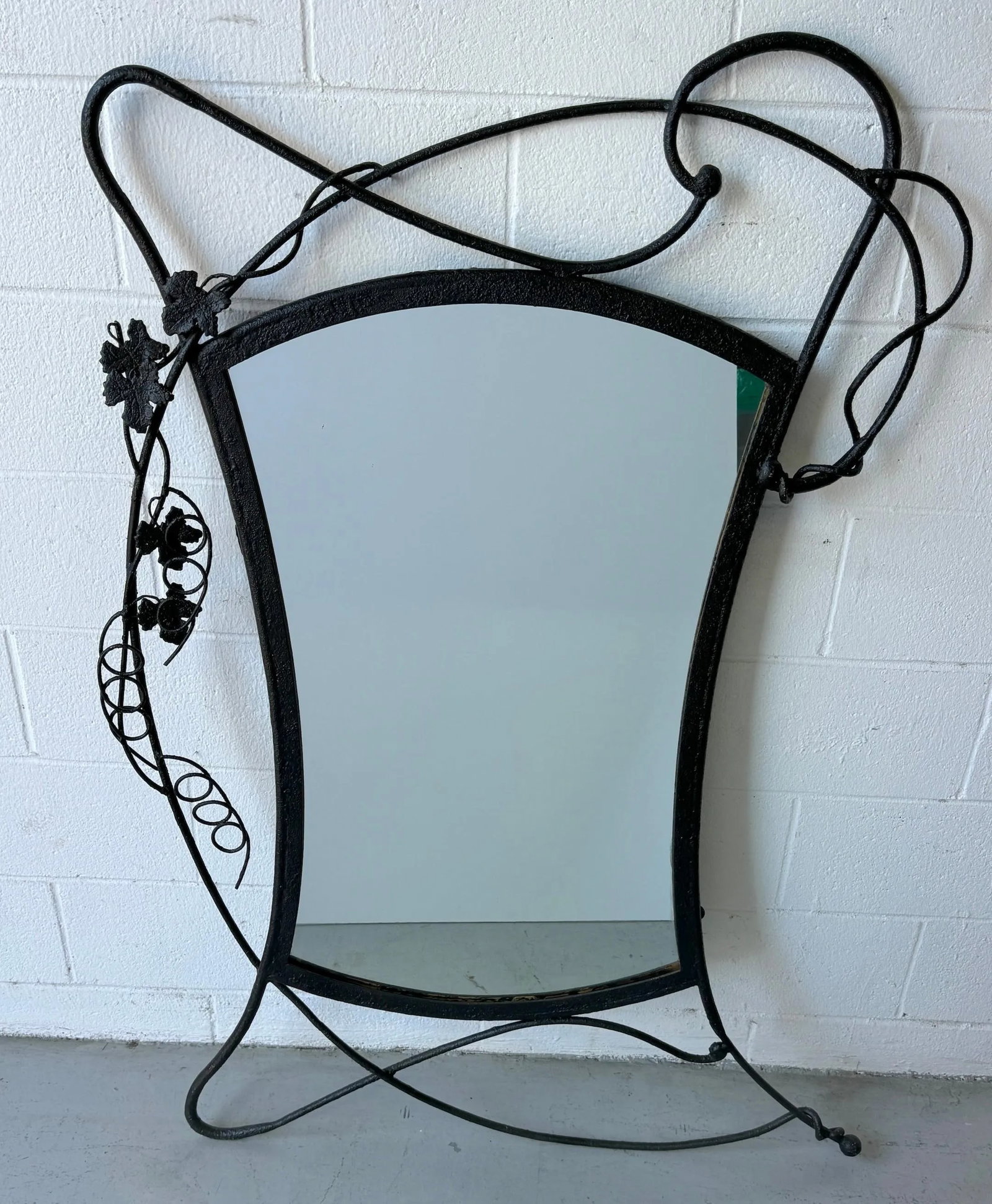 Post Modern Forged Iron Mirror, Style of Albert Paley - 5