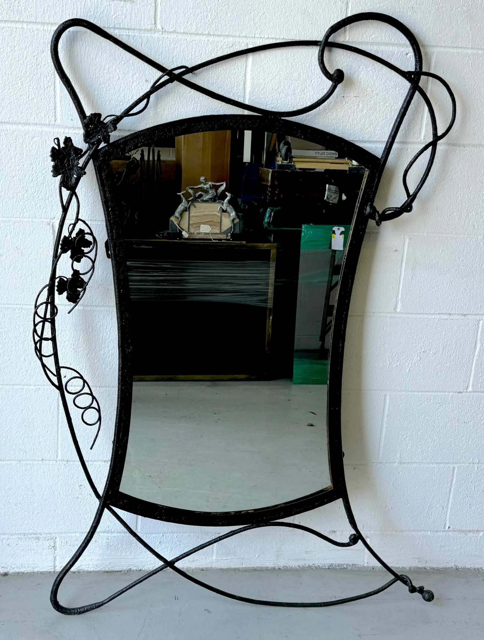 Post Modern Forged Iron Mirror, Style of Albert Paley - 6