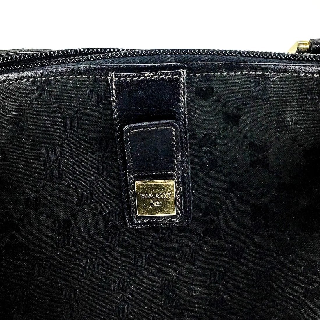 Nina Ricci Signature Canvas Top Handle Boston Bowling Bag - 6