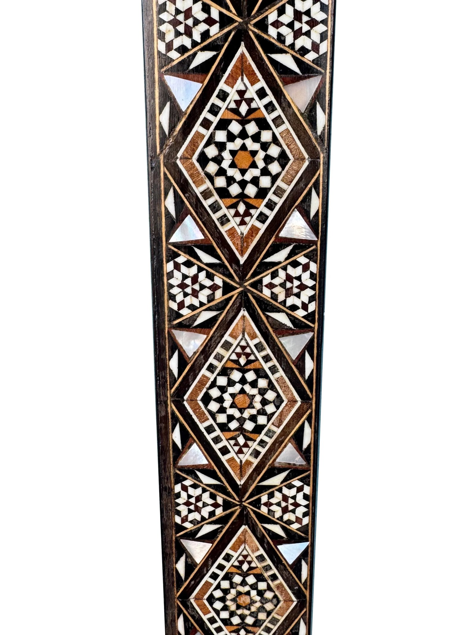 Vintage Marquetry With Mother-of-Pearl Mirror Frame - 4