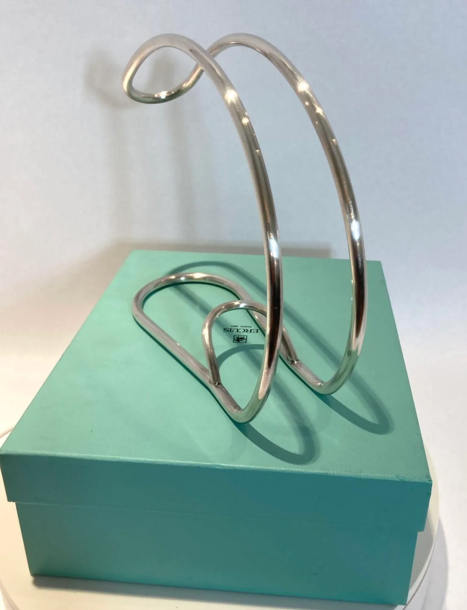 Ercuis Paris Silver Wine Bottle Holder Server - 8