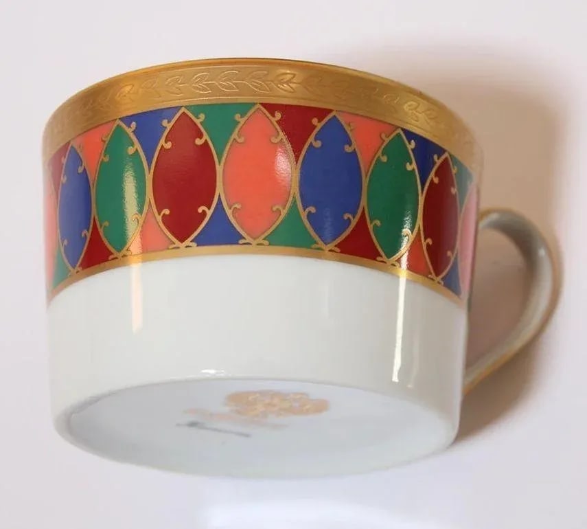 FabergeÃƒÃ… Porcelain Tea, Coffee Cups Set of Four in a Velvet Case - 10