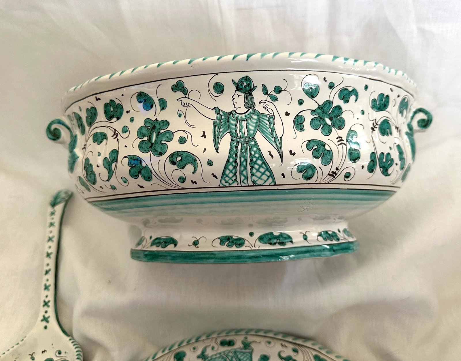 Deruta Maiolica Soup Tureen W/Spoon - 2